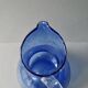 Blue bubble glass pitcher