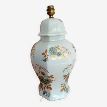 French porcelain flower pattern lamp