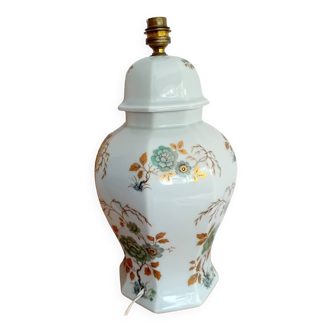 French porcelain flower pattern lamp