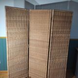 Persian screen triptych rattan bamboo