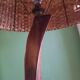 Brutalist lamp, olive wood