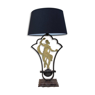 Lamp by edgar brandt in art deco wrought iron