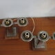 Pair of Art Deco rosewood chandelier table lamp