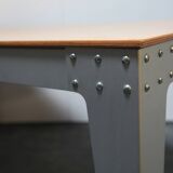 Table à manger en hêtre et aluminium Piet Hein Eek