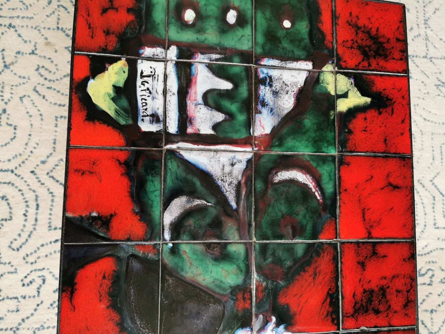 Vintage JG Picard ceramic coffee table