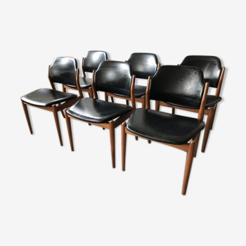 Set of 6 chairs model 462 by Arne Vodder Denmark 1961