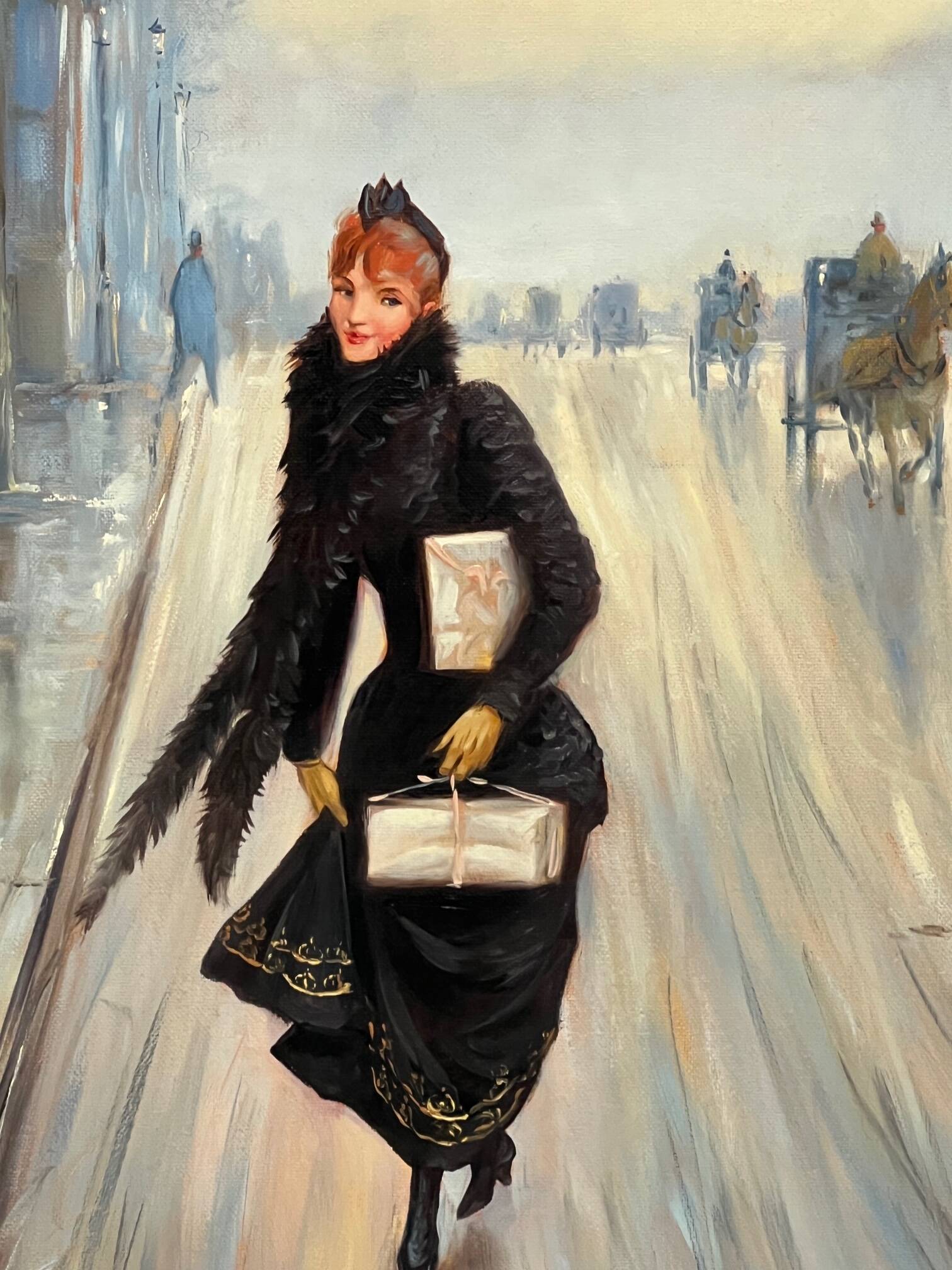 Painting signed "Parisienne".