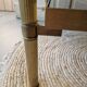 Gold brass side table  
Accent table