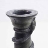 Serpent candlestick in pewter, early 20th century.