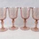 6 Old Rosaline Stemmed Glasses - Arcoroc Luminarc H 12.2 cm