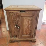 Antique cooler with a door