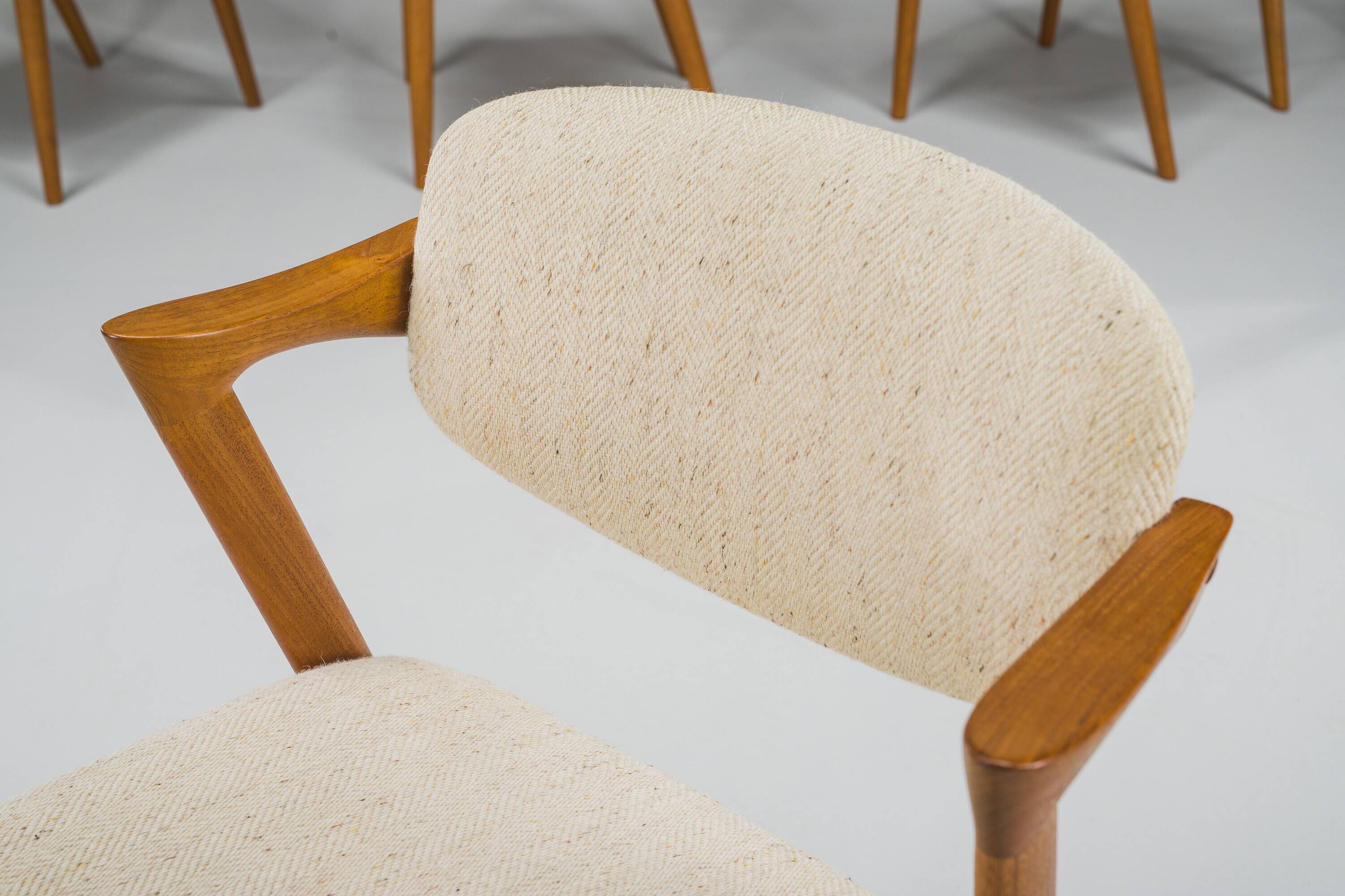 Dining Chairs Model 42 in Teak, Kai Kristiansen for Schou Andersen, 1960s,