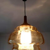 Vintage suspension in glass and teak