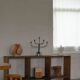 Primitive French shelf from the early 20th century in patinated oak, Wabi Sabi, 1920s.
