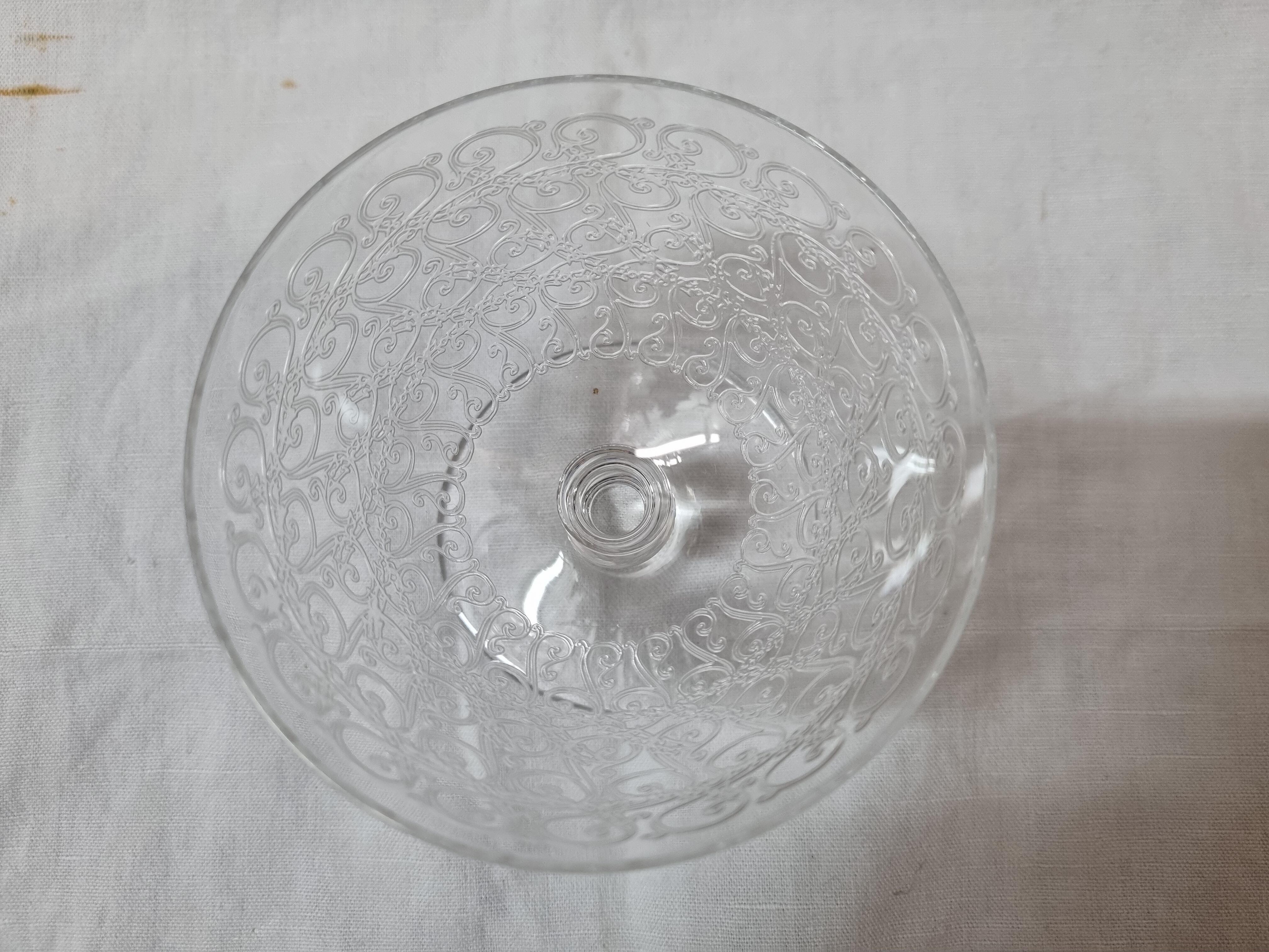 Baccarat crystal champagne glass, Rohan model, 1920