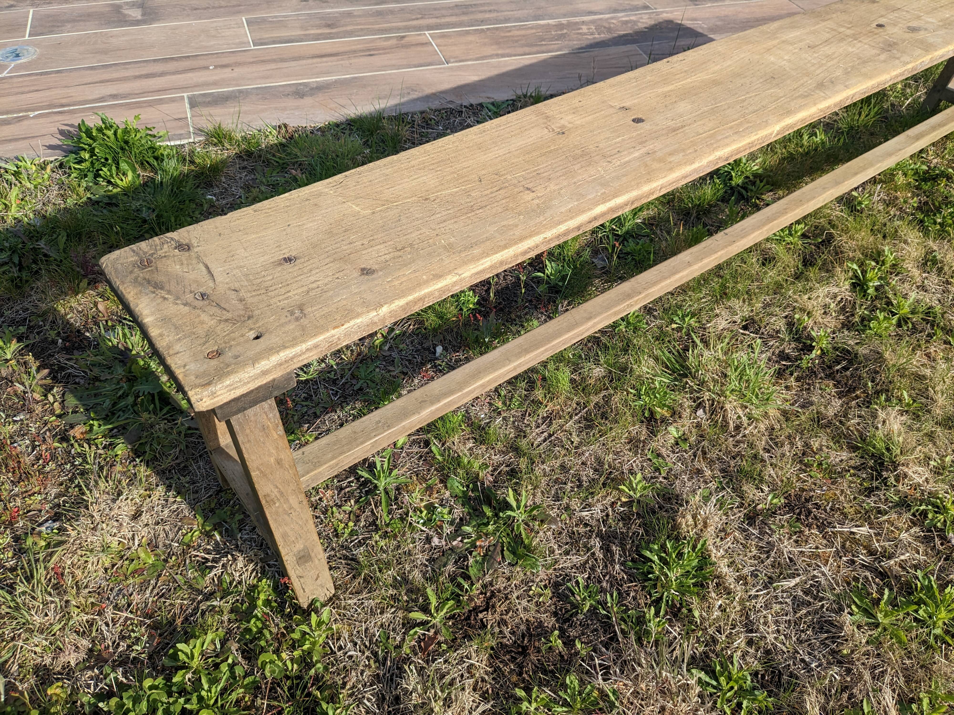 Banc de ferme en bois massif