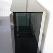 Vintage glass and chrome cabinet by Willy Rizzo for Mario Sabot. Italy 1970