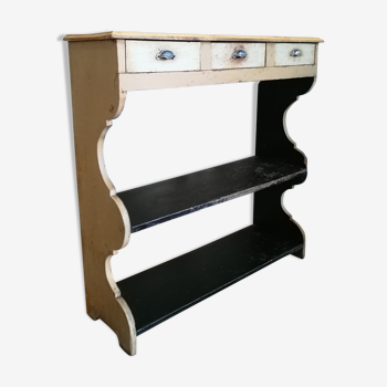 Patinated wooden console