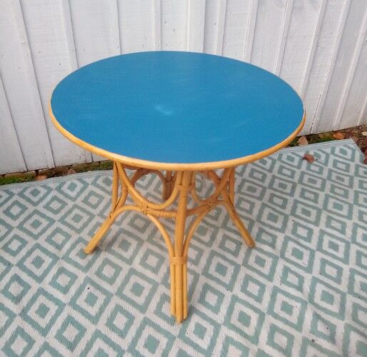 Rattan table 60s