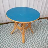 Rattan table 60s