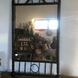 Turned wood mirror 54x95cm