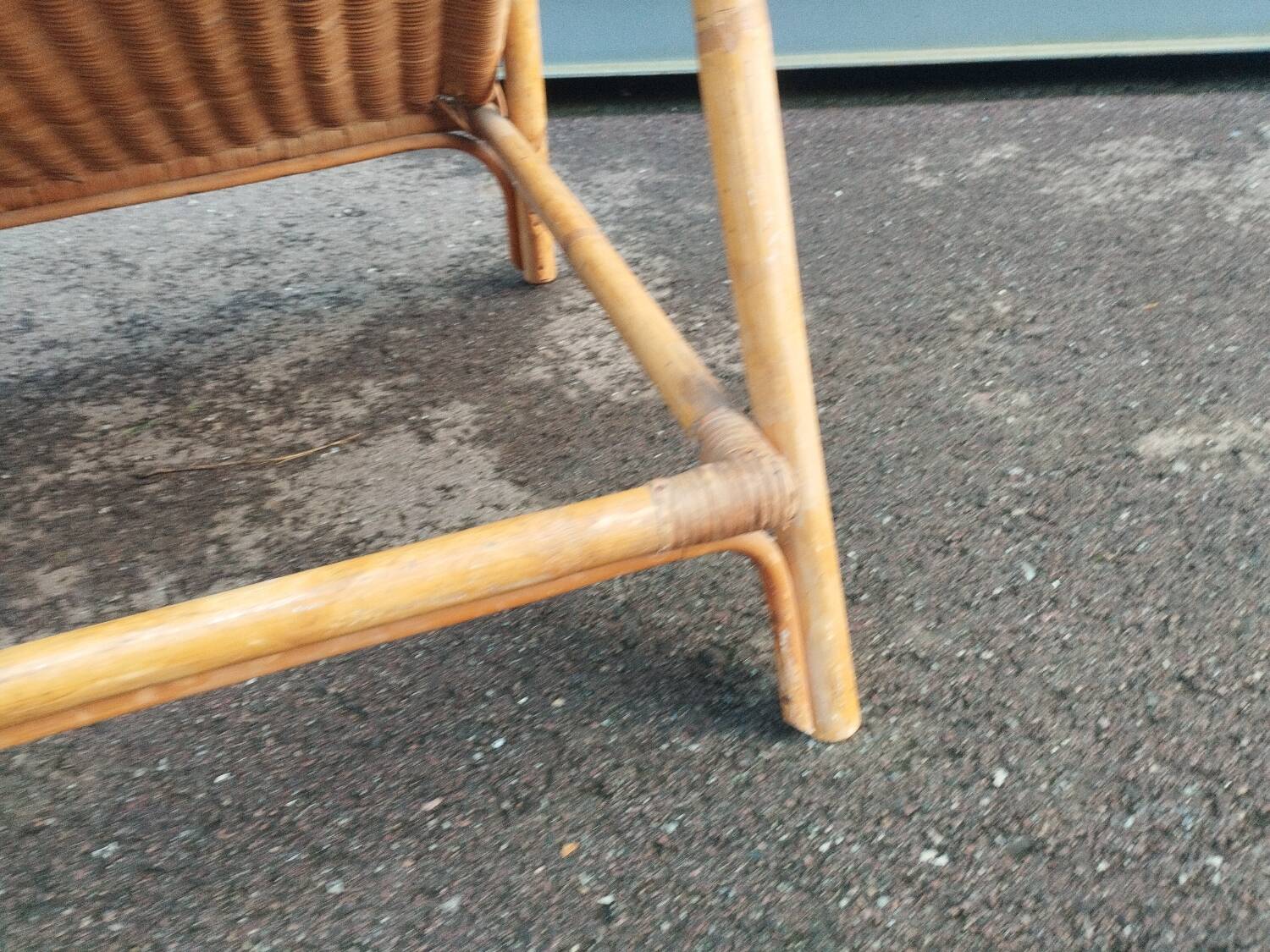 Vintage rattan coffee table