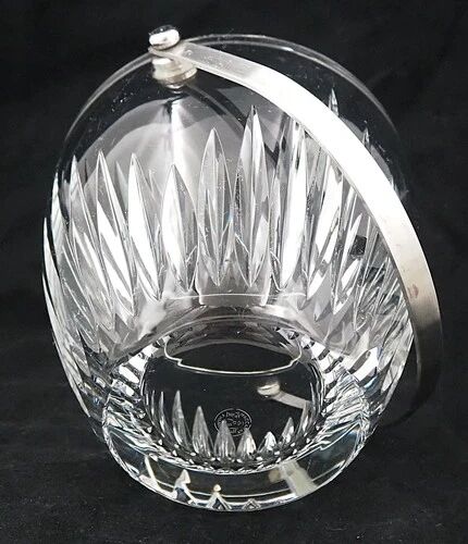 Baccarat Massena model, ice bucket, ice cubes, crystal, signed, excellent condition.