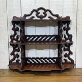 Etagère en acajou fin XIXème à poser ou suspendre