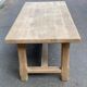 Farmhouse dining table stripped in solid raw oak 1930 - 216cm