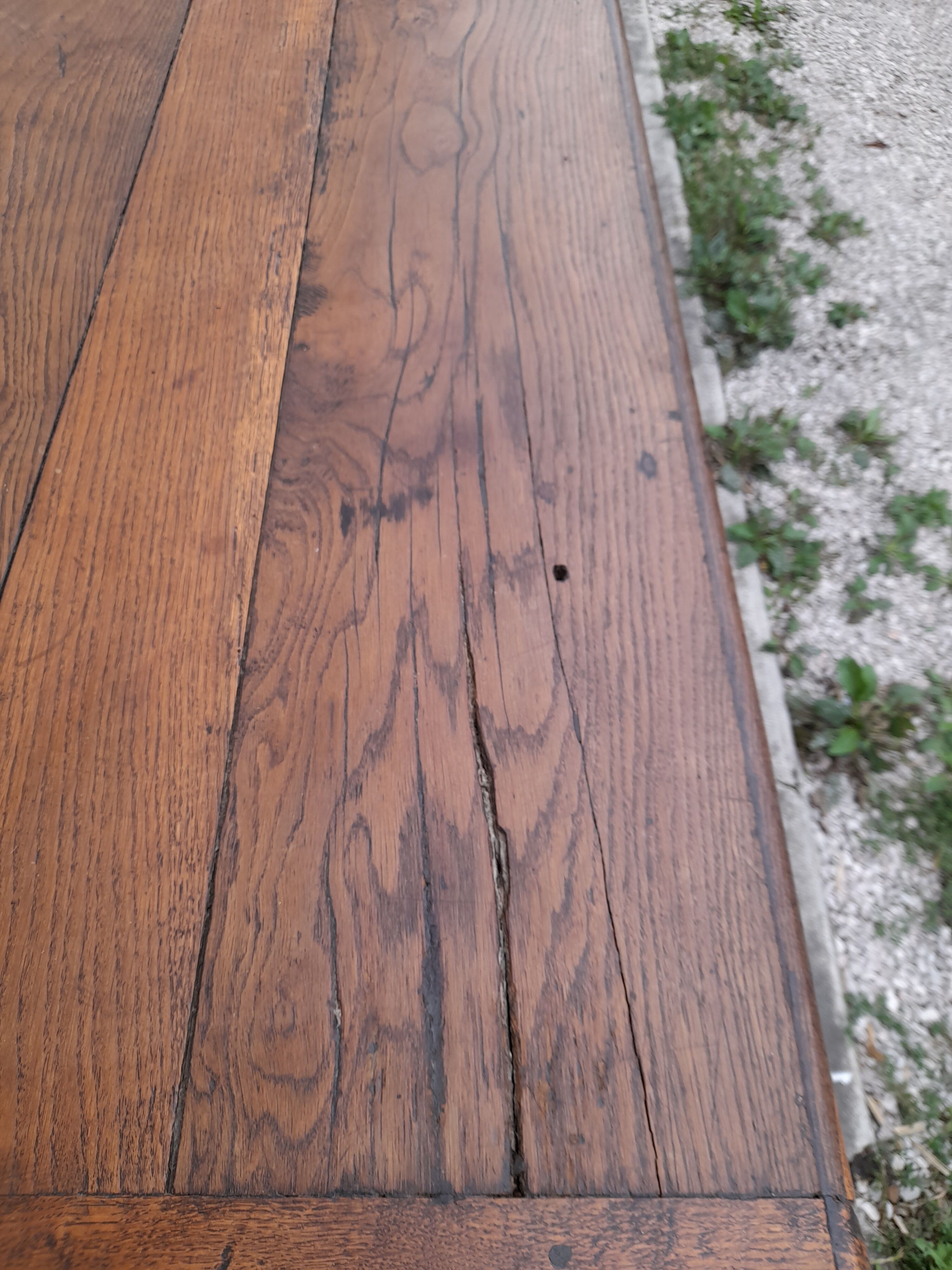 Rustic oak farmhouse table 19th -1m59