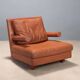 Fauteuil Baisity B&B, design vintage Antonio Citterio, cuir, années 1980