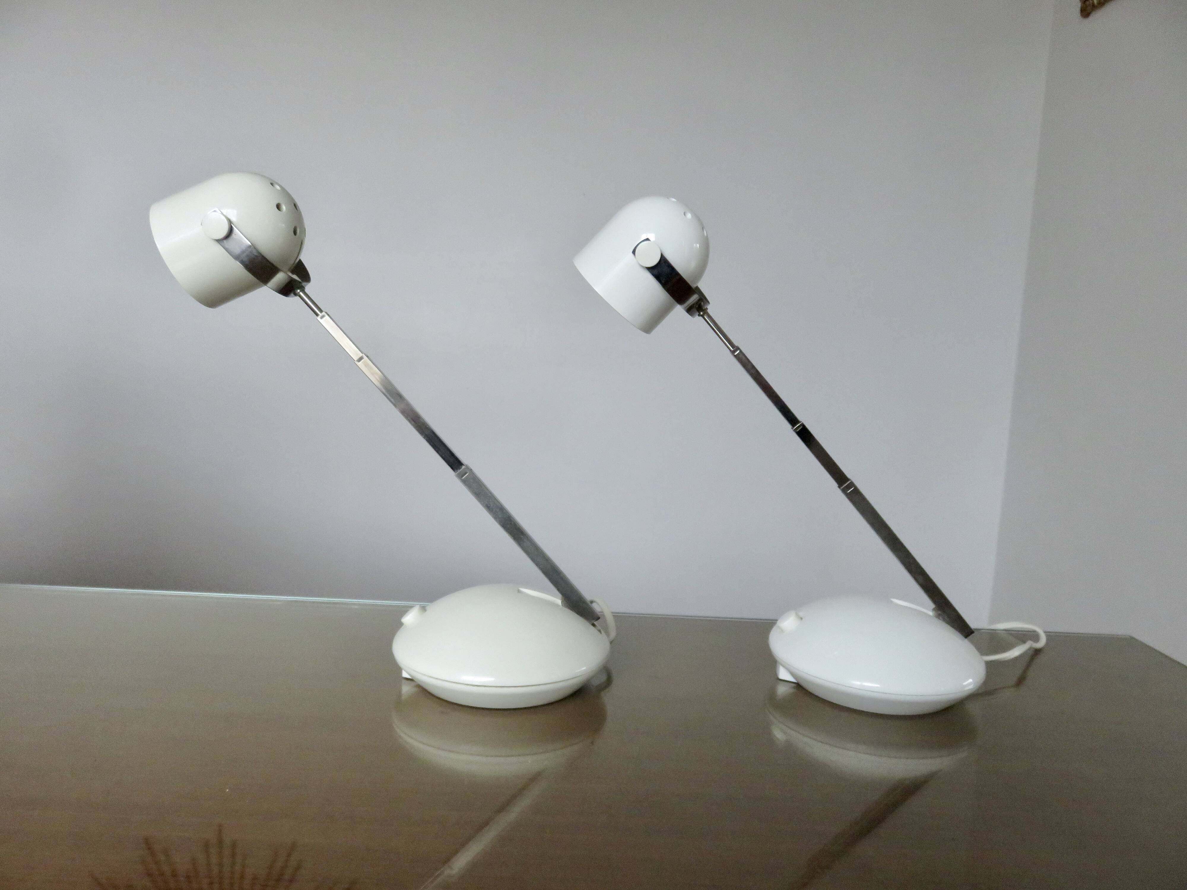 Paire de lampes space age télescopiques 1970