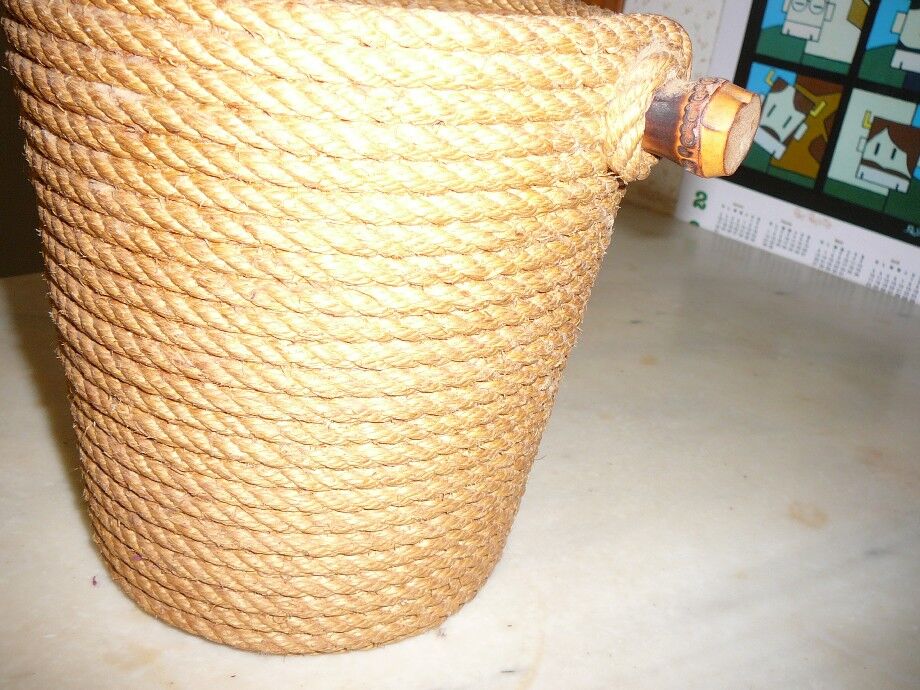 Seau à glace en cordage des années 70