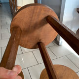 Lot of vintage wooden tripod stools