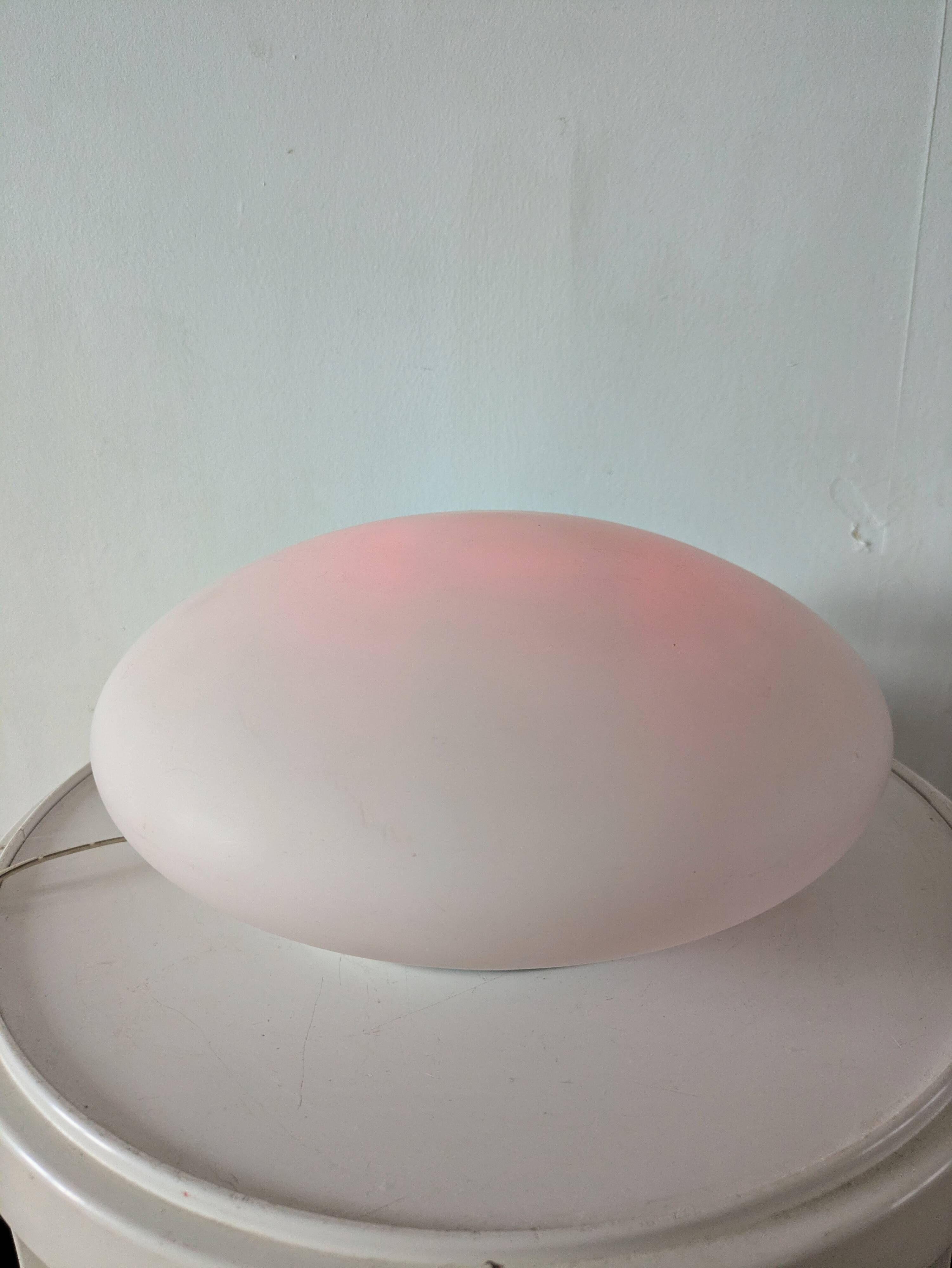 White opaline pebble lamp dlg Joseph André Motte