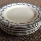 Series of 9 plates Terre de fer