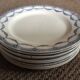 Series of 9 plates Terre de fer