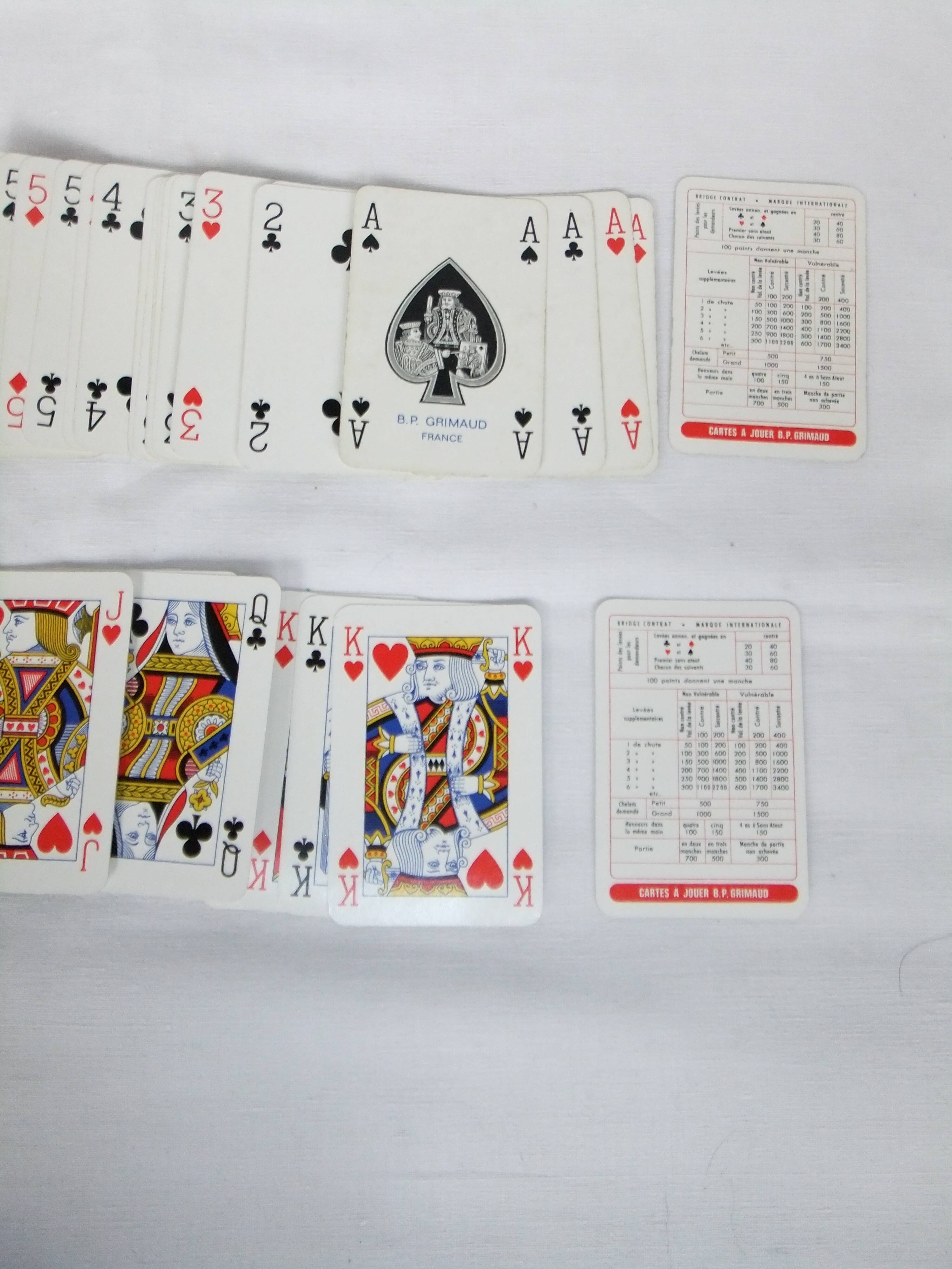 Card game BP Grimaud gilding collection card box leather box bridge