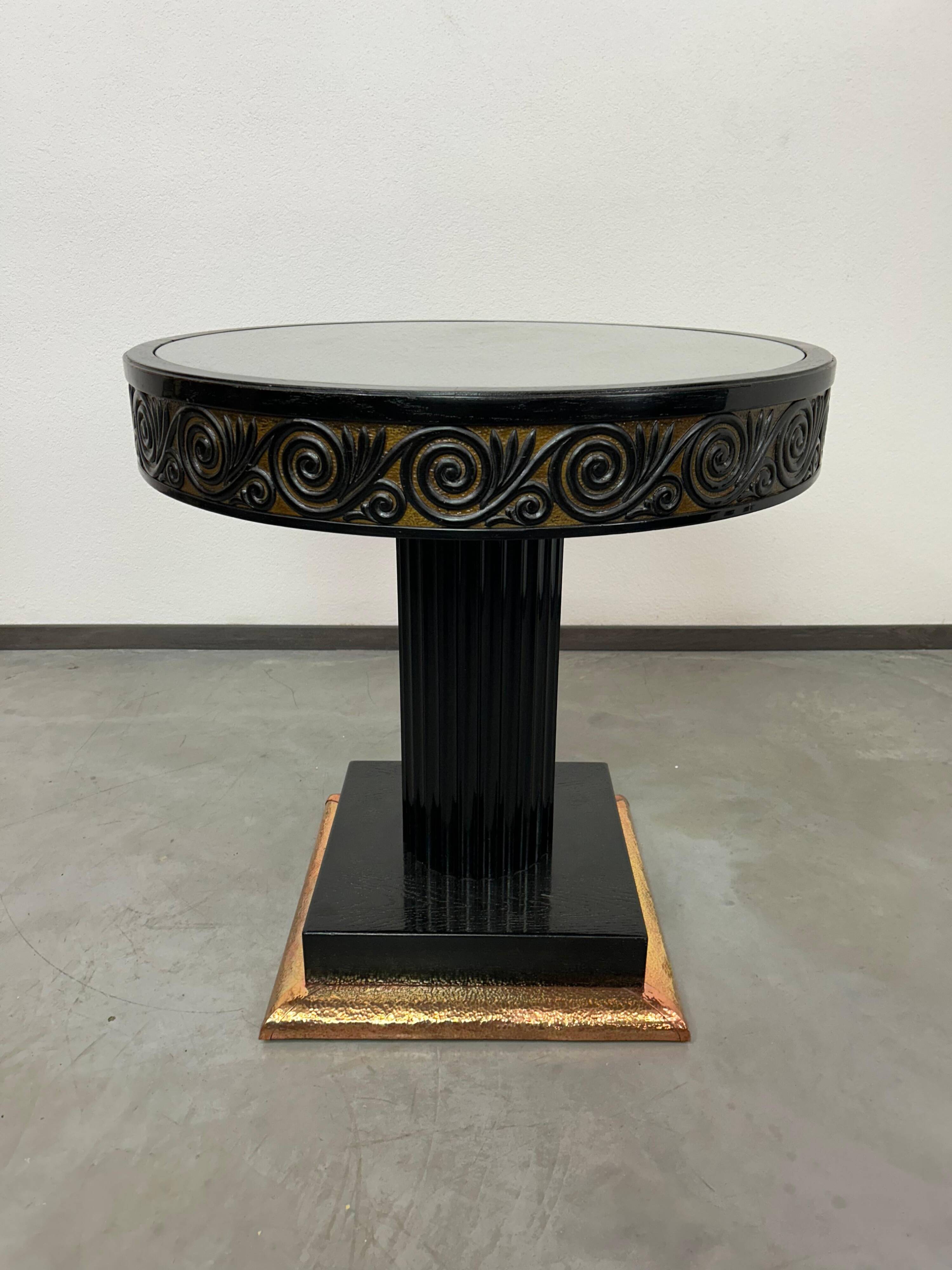 Black Jugendstil coffee table