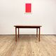 Extendable mid century teak dining table with pull out leaves, denmark, 1950s