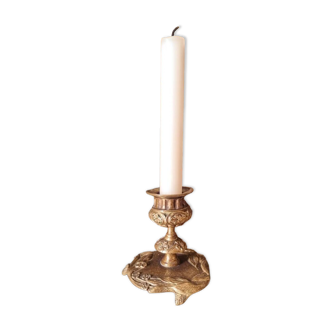 Small gilded bronze candlestick