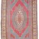 5x8 Red & Blue Oriental Tribal Turkish Rug, 144x245Cm