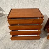 Paire de commodes vintage en bois