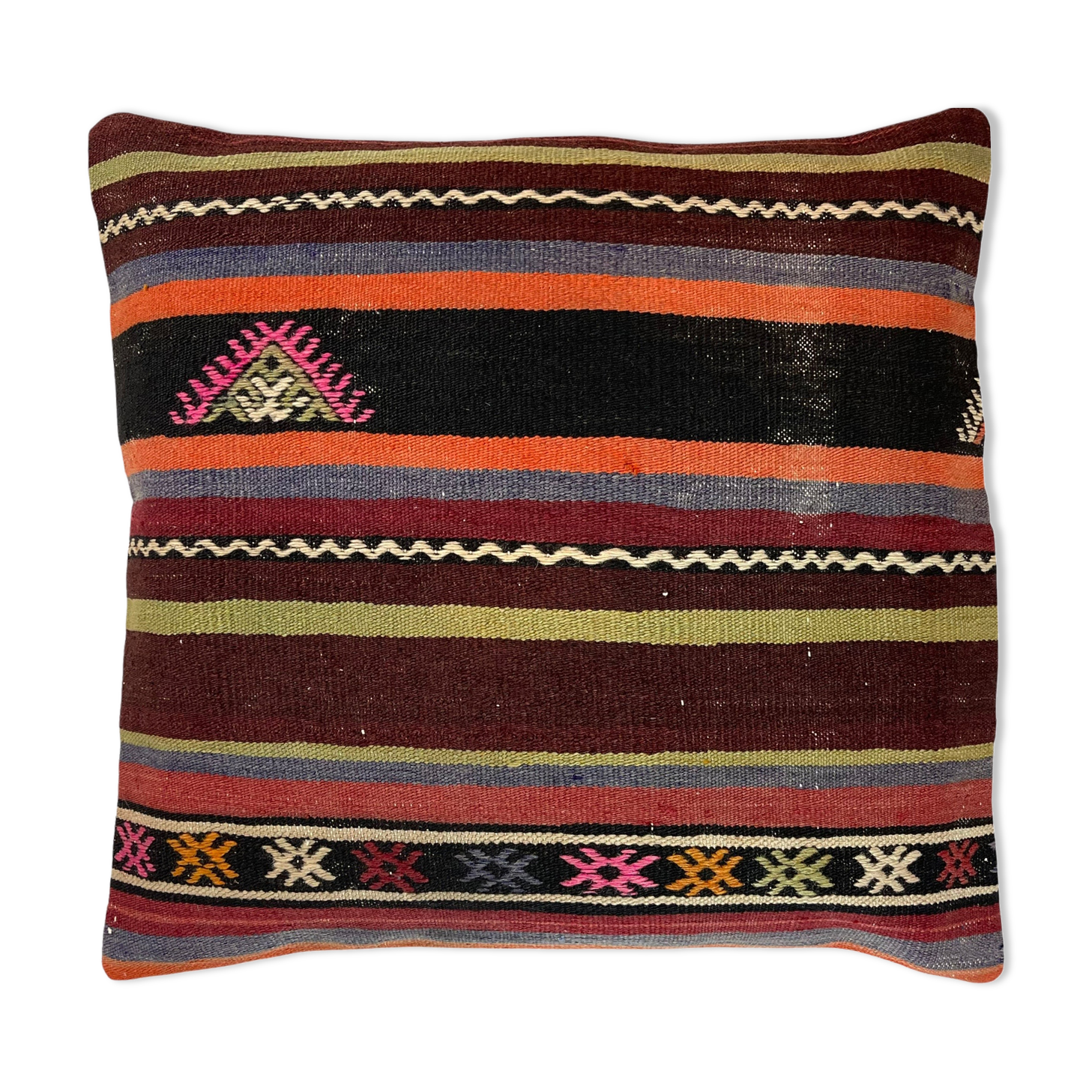 Housse de coussin turque KIlim vintage, 60x60 cm