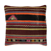 Vintage turkish kilim cushion cover, 60x60 cm