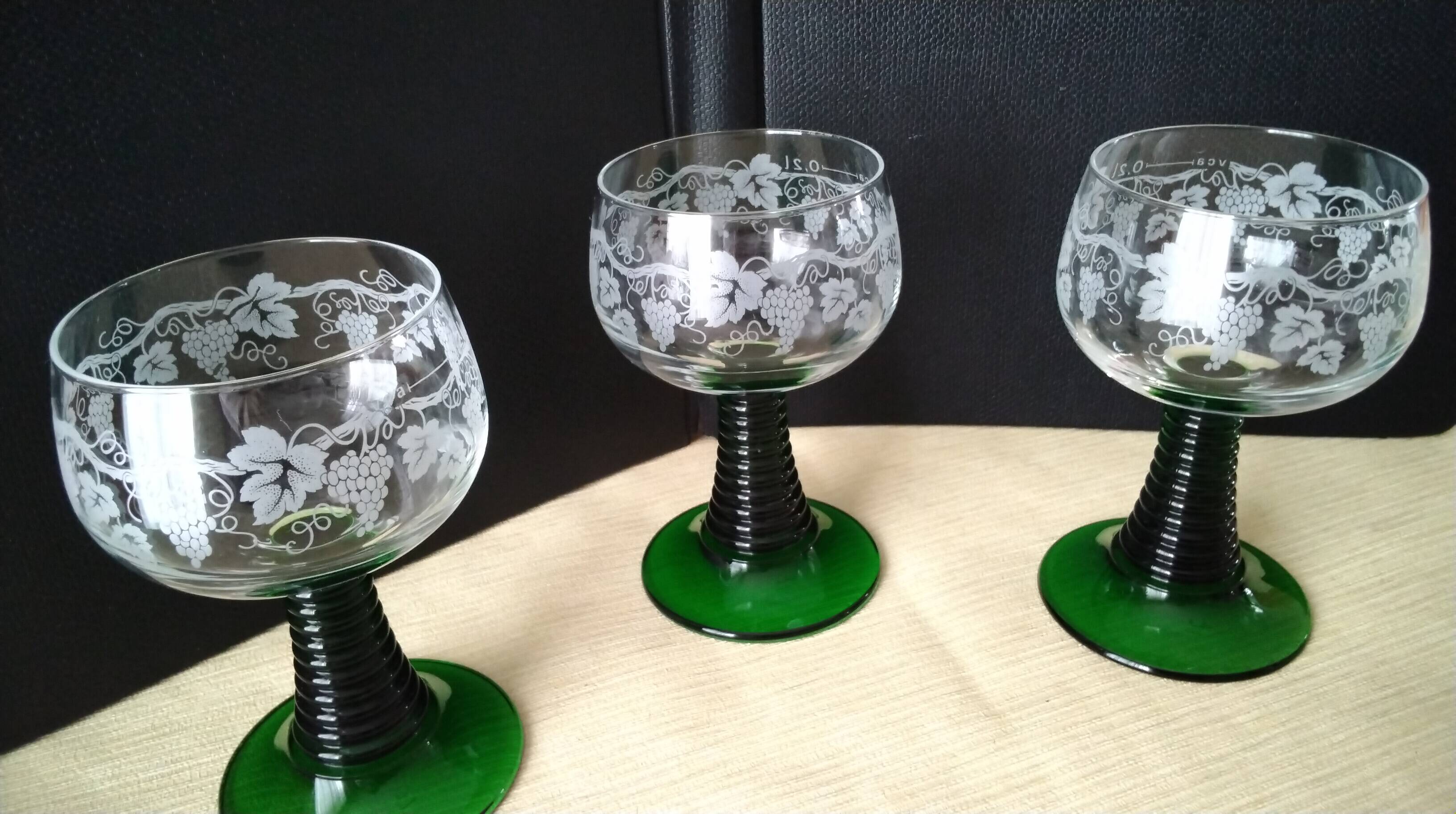 6 large tasting glasses for Alsace wine