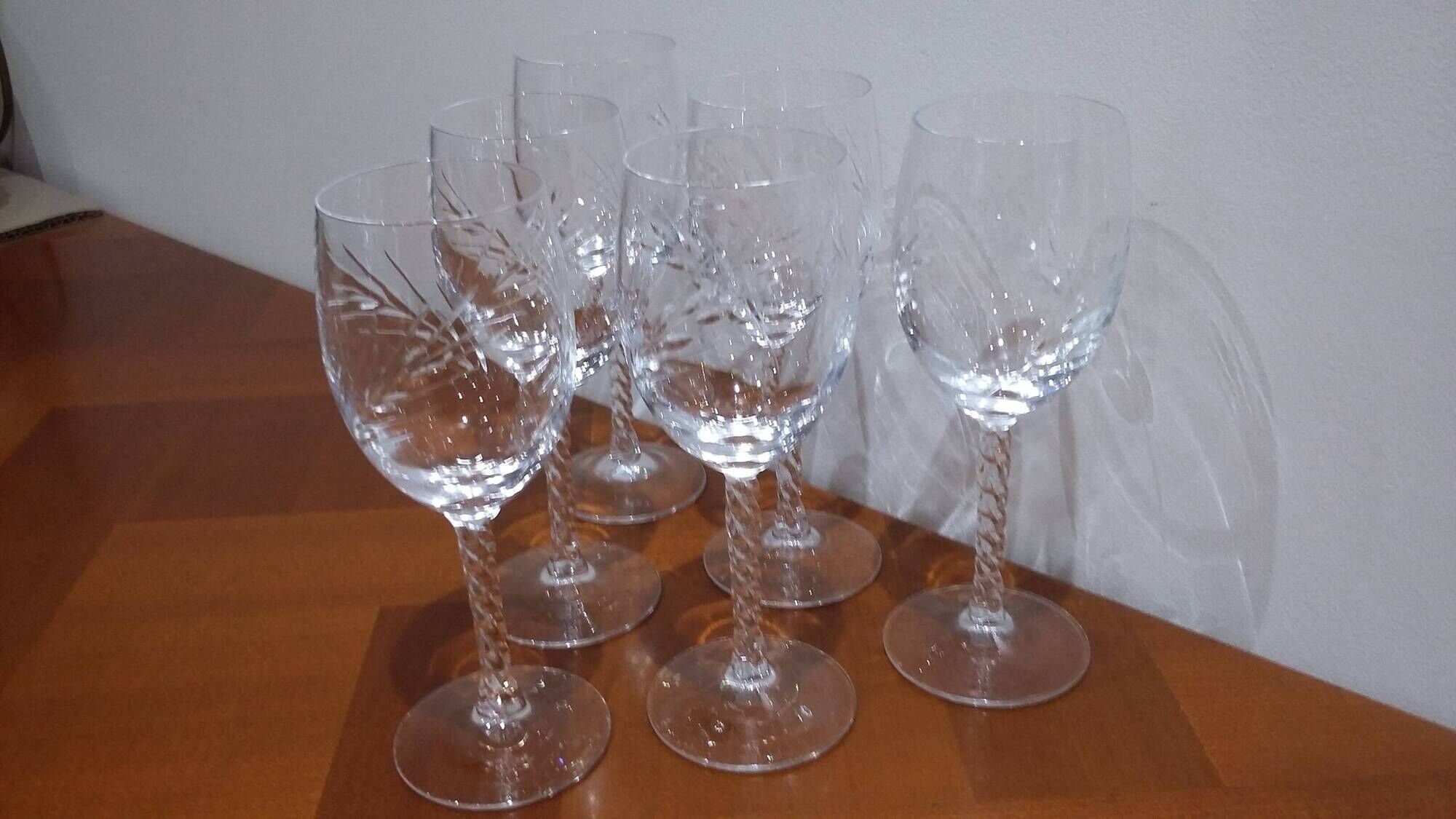 Très Joli Série De 6 Verre A Vin Blanc Epi Fleury En Cristal D'arques