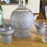Service flacon et 4 verres graminés