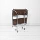 Chariot de service Dinette pliable Gerlinol Chariot à thé Plateaux Gain de place Chrome Mid Century