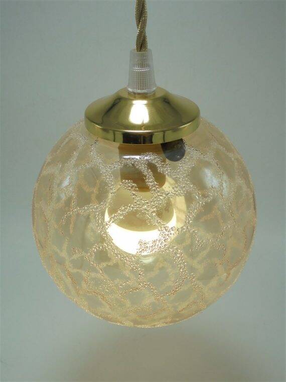 Gold glass pendant light